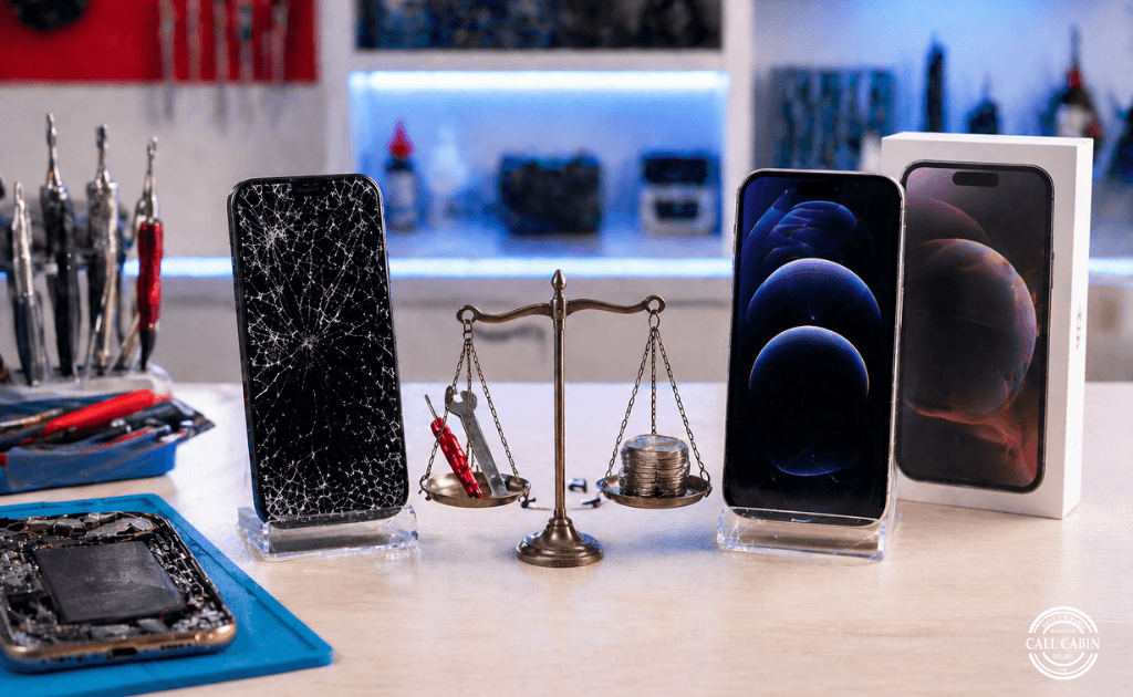 Technician performing phone repair in Preston, deciding whether to repair or replace a phone