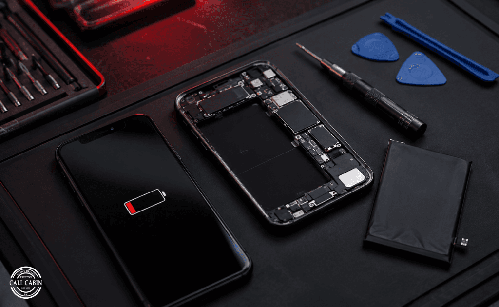 Smartphone showing low battery during phone battery replacement Preston diagnosis